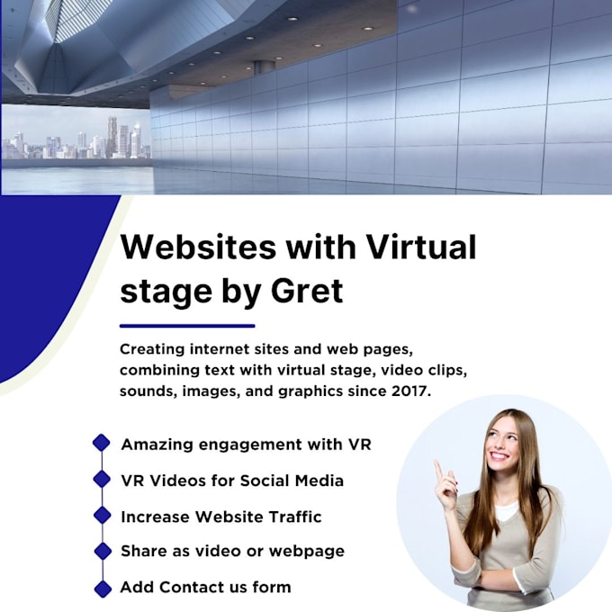 Gig Preview - Create website with VR scenes, your logo, videos on buildvr website builder