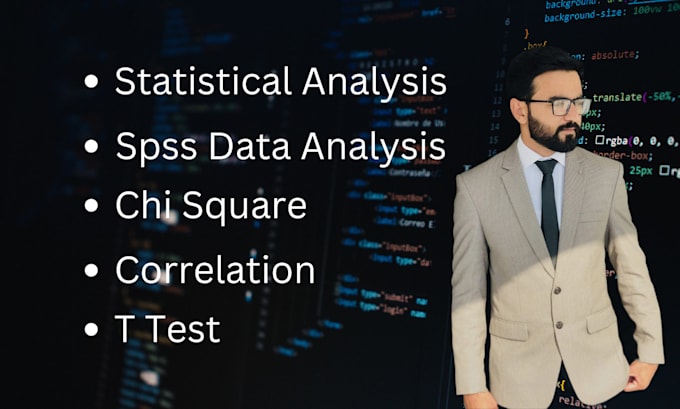 Gig Preview - Do t test, chi square, correlation, statistical analysis, spss data analysis