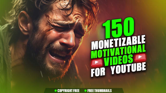 Gig Preview - Do 150 HD motivational videos for youtube with thumbnails