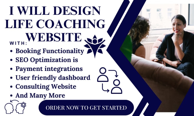 Gig Preview - Design life coaching website and setup booking functionality