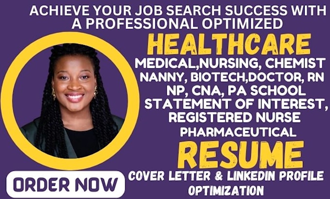 Gig Preview - Write medical, healthcare, chemist, doctor, pharmaceutical and nursing resume