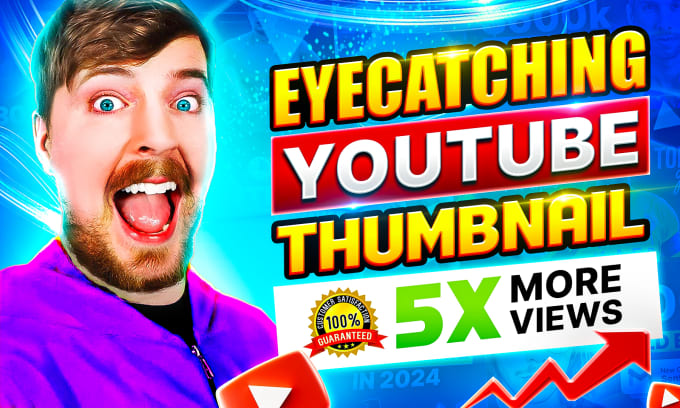 Gig Preview - Design attractive eye catching youtube thumbnails