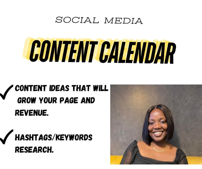 Gig Preview - Create a custom social media content calendar for you