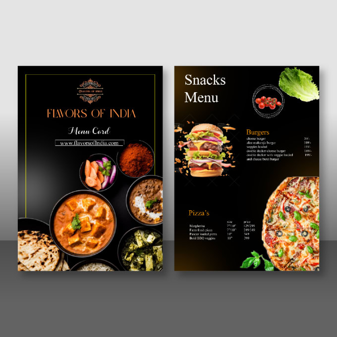 Gig Preview - Create a menu card for your food business