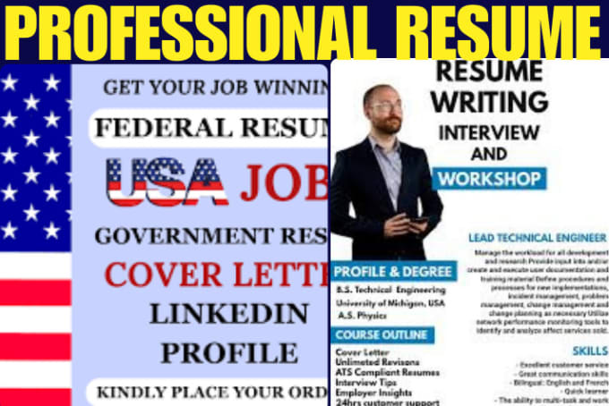 Gig Preview - Do resume writing cover letter professional linkedin software engineer