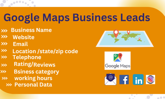 Gig Preview - Scrape google maps data ,list building ,b2b lead generation