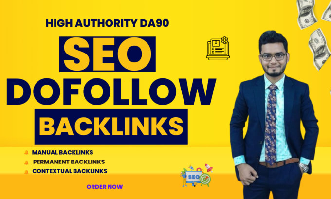 Gig Preview - Build SEO dofollow backlinks from high da 90 plus, link building service