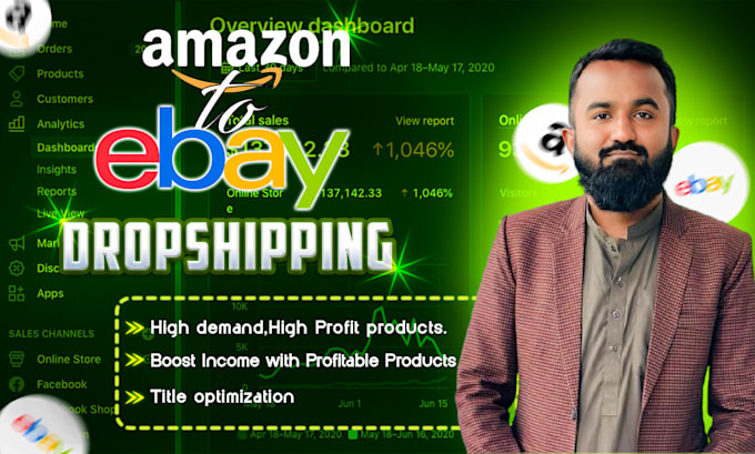 Gig Preview - Do amazon to ebay dropshipping listings for maximum sales