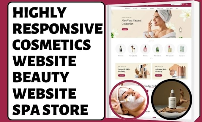 Bestseller - design cosmetics website cosmetic store skin care website spa beauty website