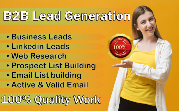 Bestseller - provide b2b lead generation for any industry