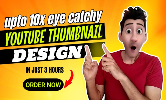 Gig Preview - Design eye catchy youtube thumbnail podcast thumbnail