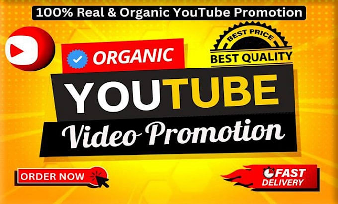 Gig Preview - Do organic youtube promotion of your video till monetization