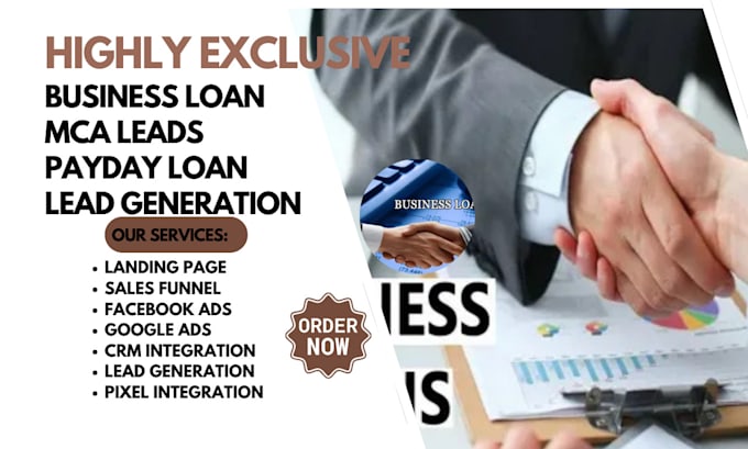 Gig Preview - Generate business loan lead mca business loan lead generation payday loan leads