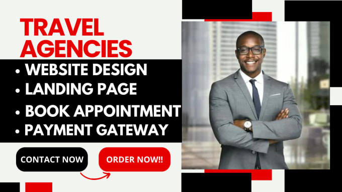 Gig Preview - Design responsive and SEO optimized travel agencies website for travel agent