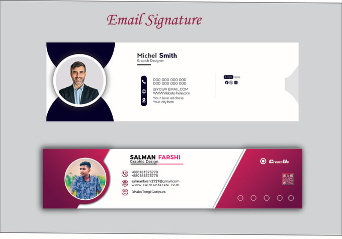 Gig Preview - Design modern HTML email signatures for outlook, gmail, and apple