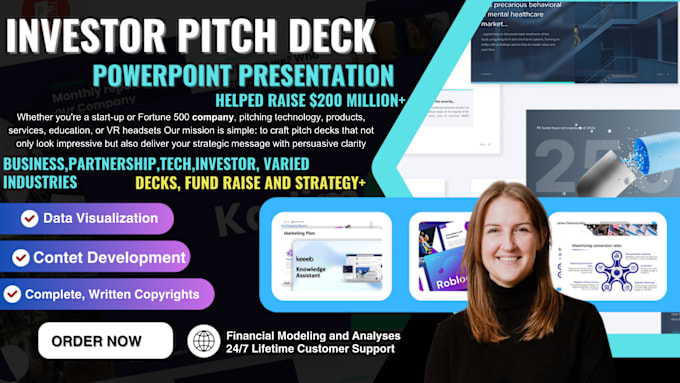 Gig Preview - Write, research and design investor pitch deck, business presentation