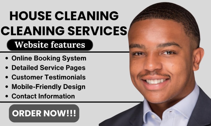 Gig Preview - Develop house cleaning website, cleaning services website