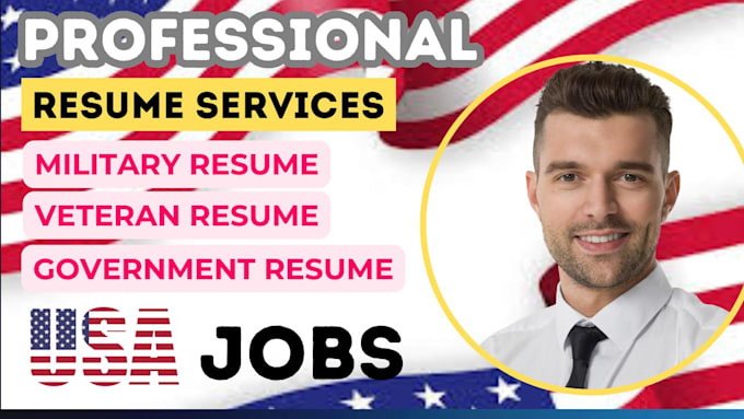 Gig Preview - Write federal resume, ksa response for military government veteran and usajobs