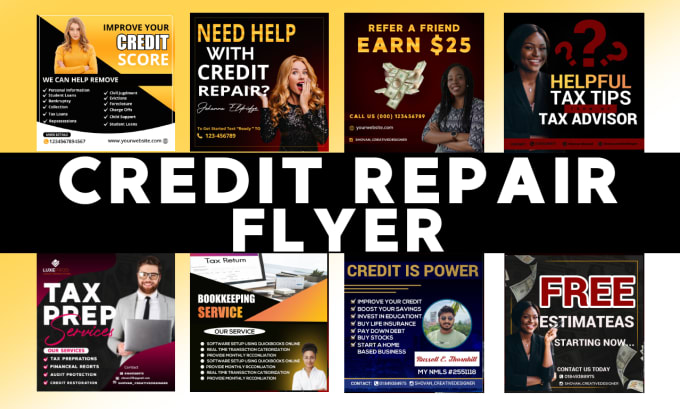 Gig Preview - Design credit repair, infographics for social media