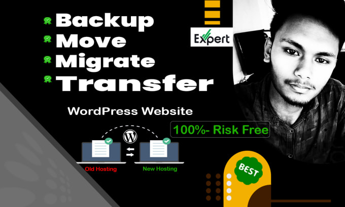 Gig Preview - Backup, move, migrate or transfer wordpress website in few hours