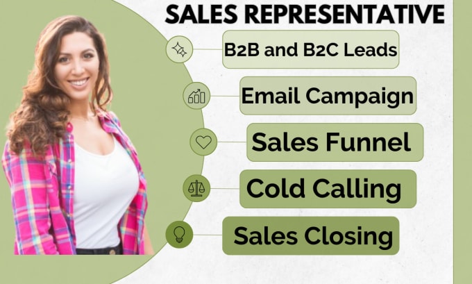 Gig Preview - Be your expert sales representative to increase your sales and conversions