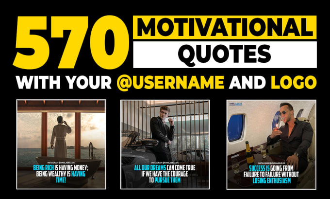 Gig Preview - Design custom 570 motivational quotes for instagram