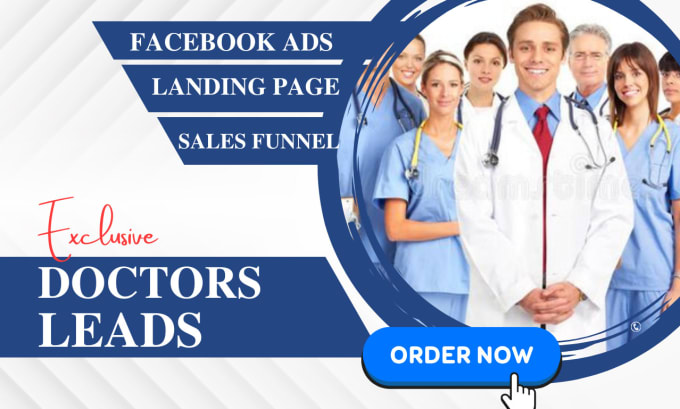 Gig Preview - Generate doctors leads hospital chiropractor landing page dentist lawyers funnel