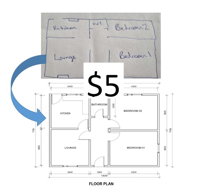 Gig Preview - Professionally redraw your architecture floor in autocad or revit