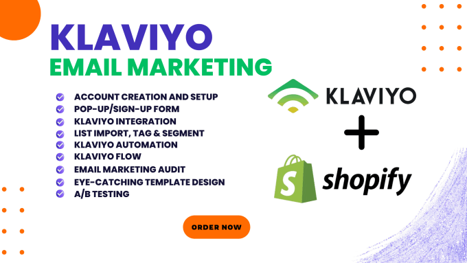 Gig Preview - Setup klaviyo email marketing flows automation for shopify