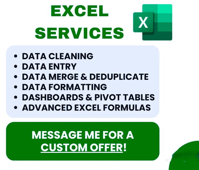 Gig Preview - Clean data entry in ms excel,spreadsheet,libraoffice