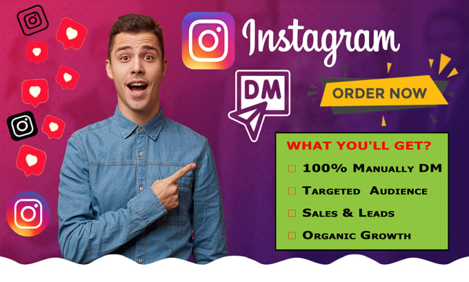 Gig Preview - Do instagram direct messages or dms to promote your business