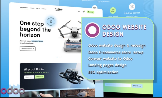 Gig Preview - Build, design odoo website, odoo ecommerce website, convert website to odoo