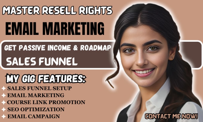 Gig Preview - Promote master resell rights courses with email marketing for passive income