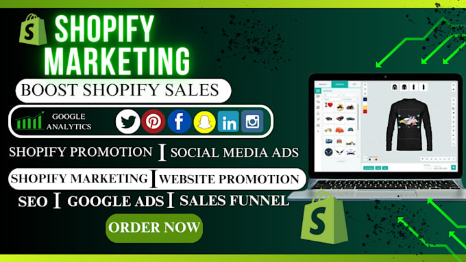 Gig Preview - Do complete shopify marketing, boost shopify sales, shopify promotion