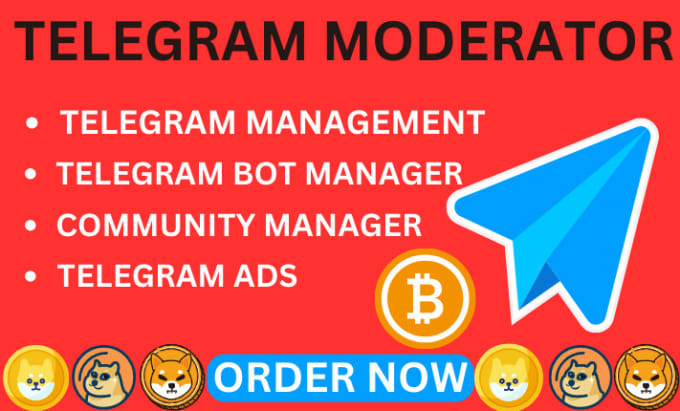 Gig Preview - Be your telegram group moderation for nft, solana meme coin to speed up sales