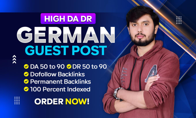 Gig Preview - Post on da 60 dr 50 german dofollow seo blogpost backlinks