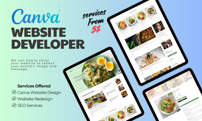 Gig Preview - Create professional canva business websites, canva landing page