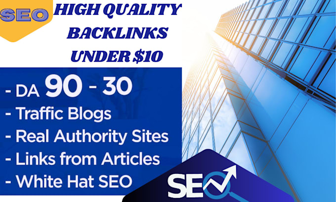 Gig Preview - Top quality fiverr backlinks under 10doller for SEO ranking