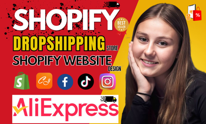 Gig Preview - Build shopify dropshipping store or shopify website, shopify store design