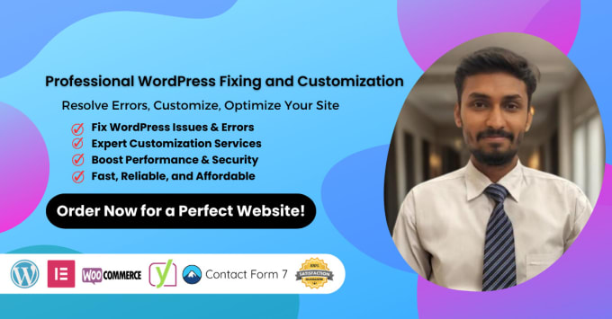 Gig Preview - Fix wordpress website issues, errors, and customize your site