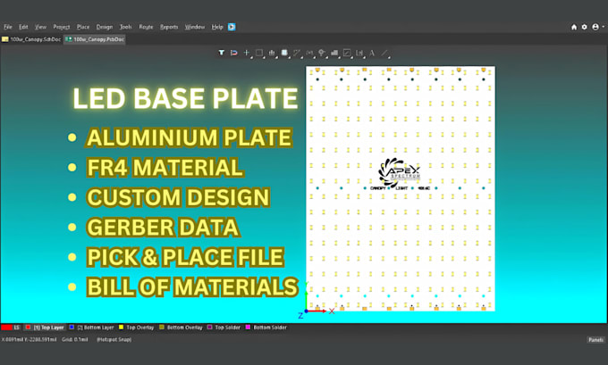 Gig Preview - Design led signboard with custom pcb dimensions