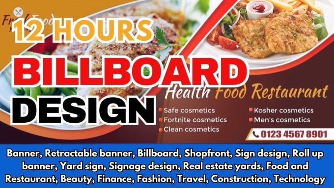 Bestseller - design billboard, yard sign, signage, banner, outdoor ads