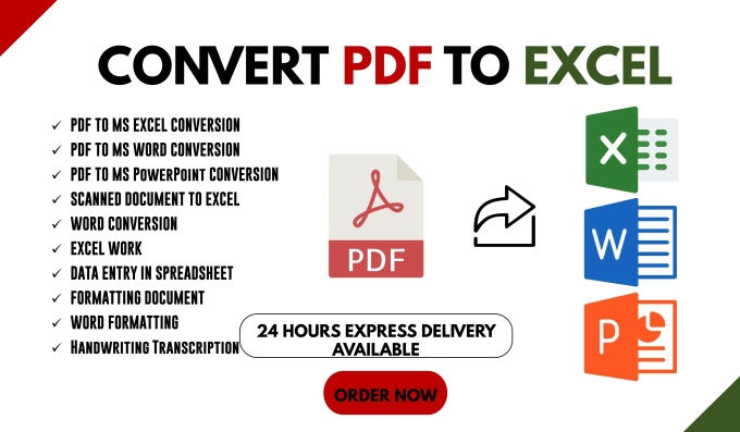 Gig Preview - Convert pdf to word, scanned image to word or google docs