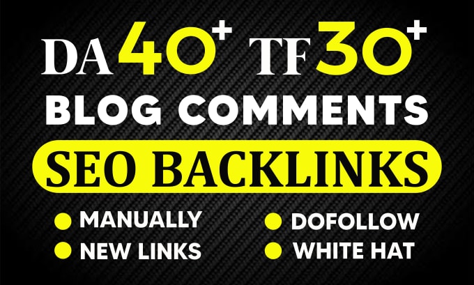 Bestseller - do manual 800 high authority dofollow blog comments SEO backlinks