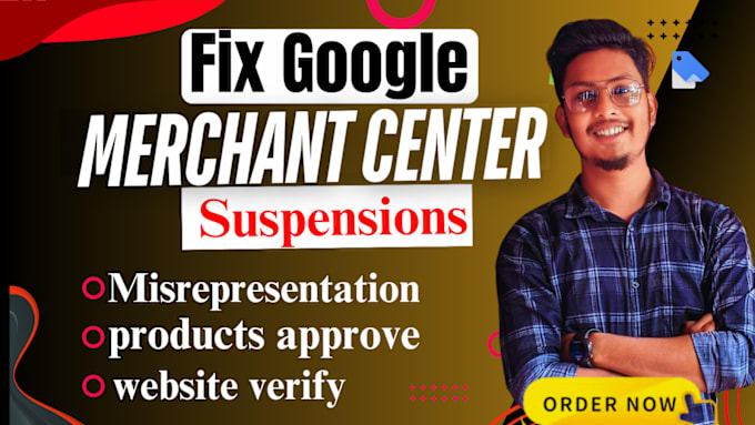 Gig Preview - Fix shopify google merchant suspension ,misrepresentation issue , gmc approve