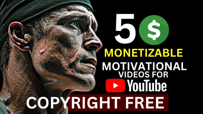 Gig Preview - Create monetizable motivational videos for youtube