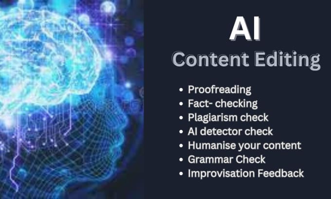 Gig Preview - Proofread edit rewrite chatgpt ai generated articles blogs essays, transcript