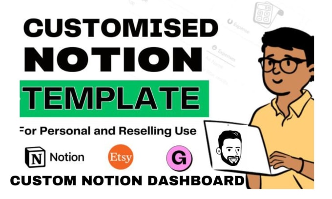 Gig Preview - Build a custom notion template, notion page and notion dashboard