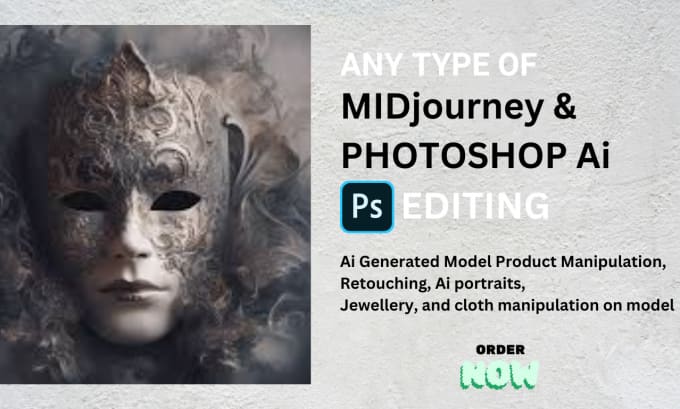 Gig Preview - Create and fix ai model using midjourney, photoshop ai photo editing