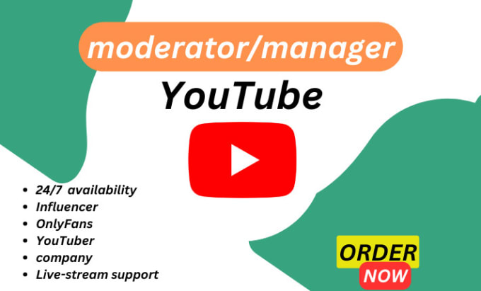 Gig Preview - Be your 24hrs youtube manager and moderator, livestream